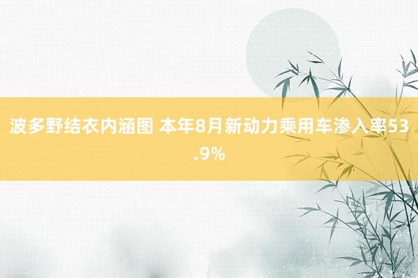 波多野结衣内涵图 本年8月新动力乘用车渗入率53.9%