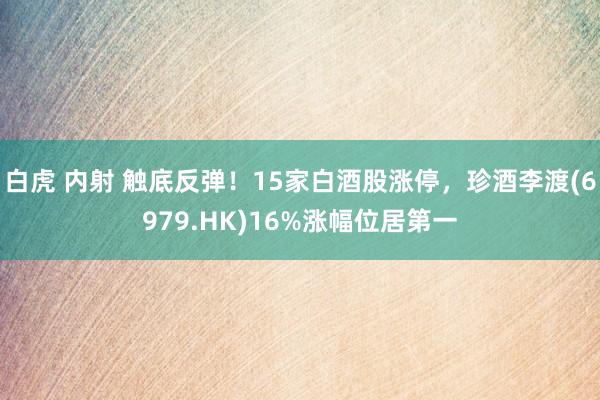 白虎 内射 触底反弹！15家白酒股涨停，珍酒李渡(6979.HK)16%涨幅位居第一