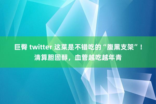 巨臀 twitter 这菜是不错吃的“腹黑支架”！清算胆固醇，血管越吃越年青