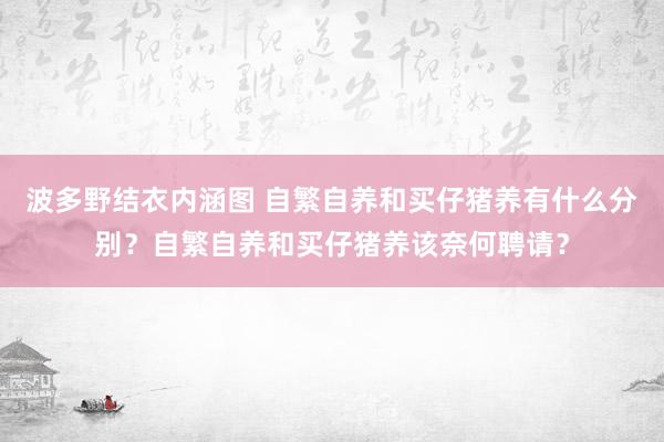 波多野结衣内涵图 自繁自养和买仔猪养有什么分别？自繁自养和买仔猪养该奈何聘请？