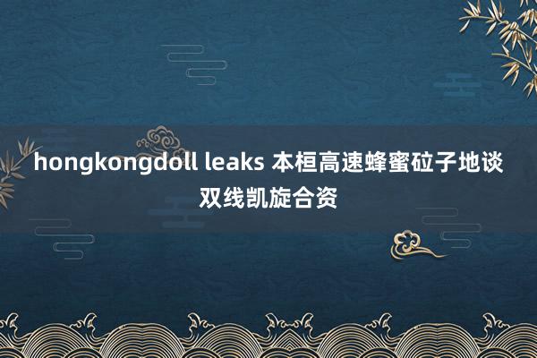 hongkongdoll leaks 本桓高速蜂蜜砬子地谈双线凯旋合资