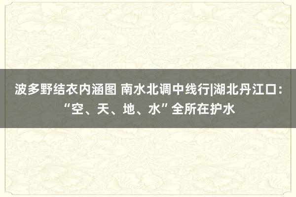 波多野结衣内涵图 南水北调中线行|湖北丹江口：“空、天、地、水”全所在护水