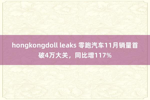 hongkongdoll leaks 零跑汽车11月销量首破4万大关，同比增117%