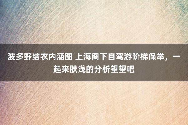 波多野结衣内涵图 上海阁下自驾游阶梯保举，一起来肤浅的分析望望吧