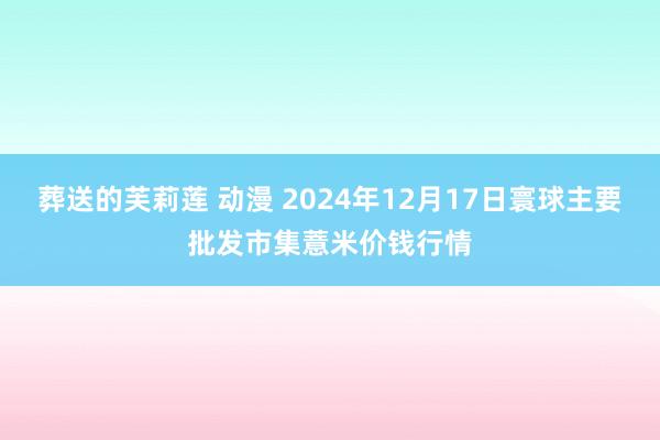 葬送的芙莉莲 动漫 2024年12月17日寰球主要批发市集薏米价钱行情