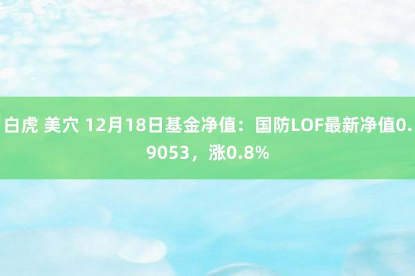 白虎 美穴 12月18日基金净值：国防LOF最新净值0.9053，涨0.8%