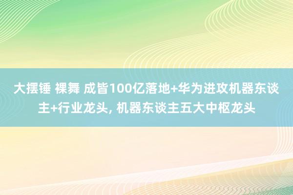 大摆锤 裸舞 成皆100亿落地+华为进攻机器东谈主+行业龙头, 机器东谈主五大中枢龙头